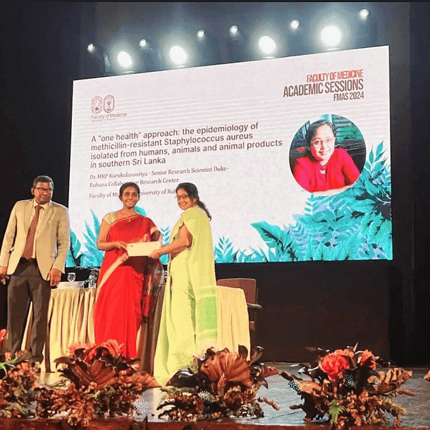 Congratulations to the 3 presenters who presented under the Duke-Ruhuna Collaborative Research Centre the findings at the FMAS 2024 image 1