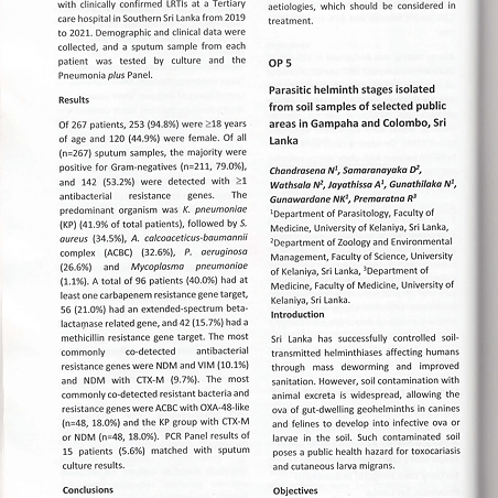 Dr. Subodha Wickramasinghe’s Presentation at the 34th Annual Scientific Sessions of the Sri Lanka College of Microbiologists image 1